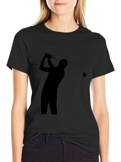 Golf Silhouette T-Shirt - Black Cotton Tee