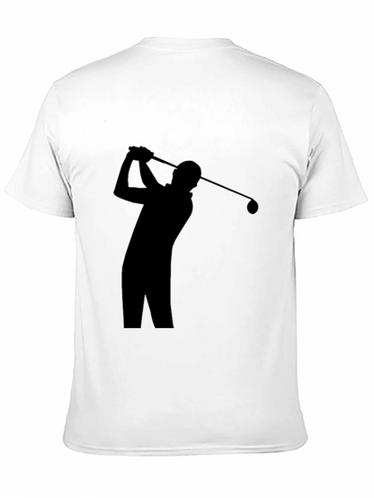 Golf Silhouette T-Shirt - Black Cotton Tee