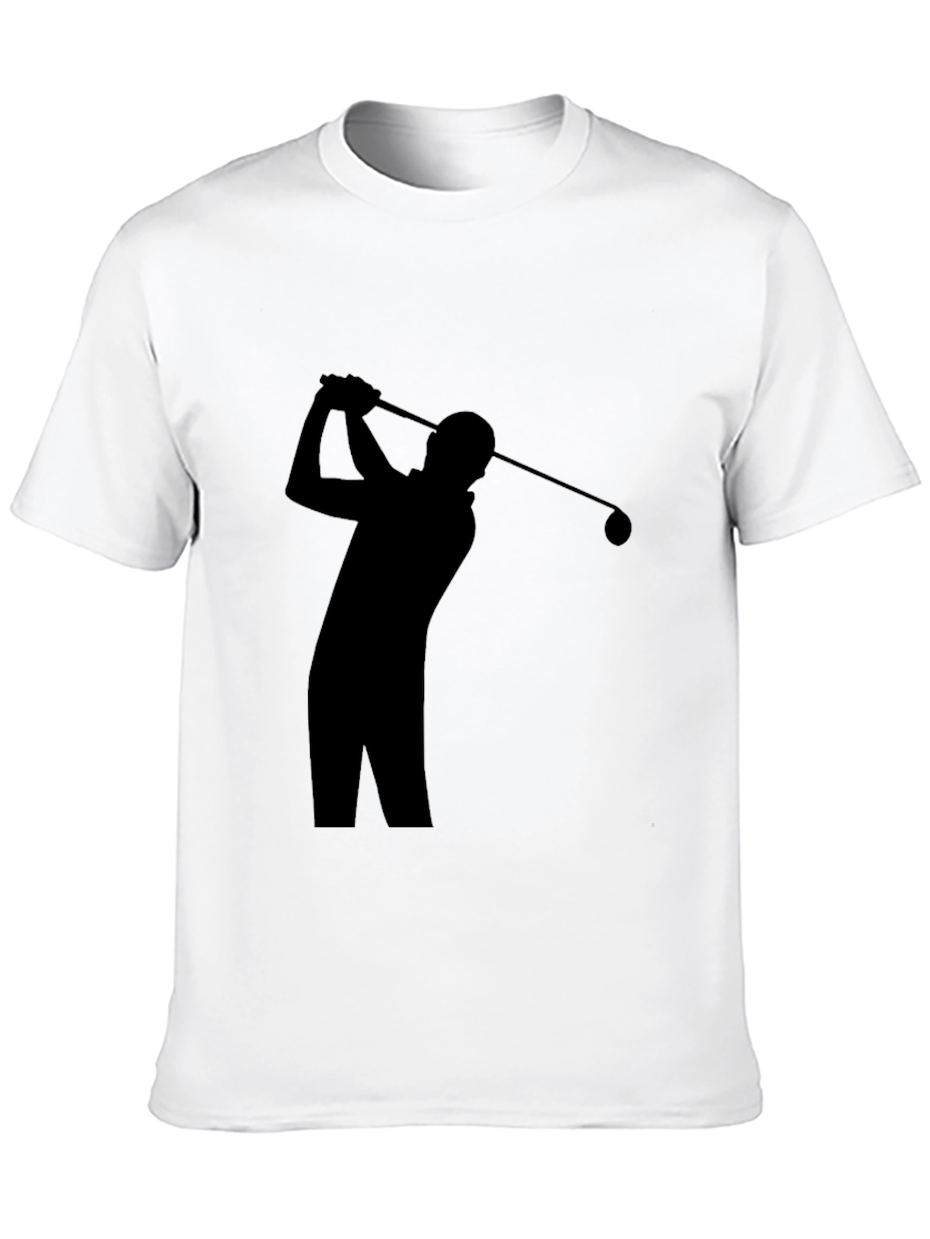 Golf Silhouette T-Shirt - Black Cotton Tee