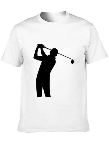 Golf Silhouette T-Shirt - Black Cotton Tee