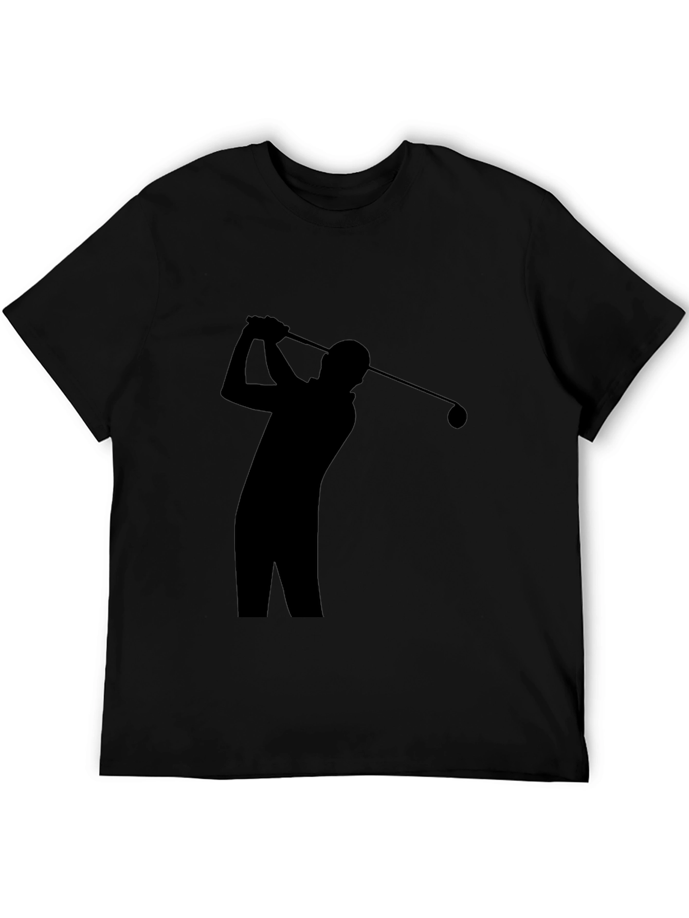 Golf Silhouette T-Shirt - Black Cotton Tee