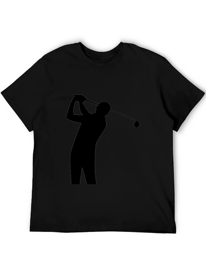 Golf Silhouette T-Shirt - Black Cotton Tee
