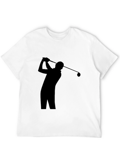 Golf Silhouette T-Shirt - Black Cotton Tee