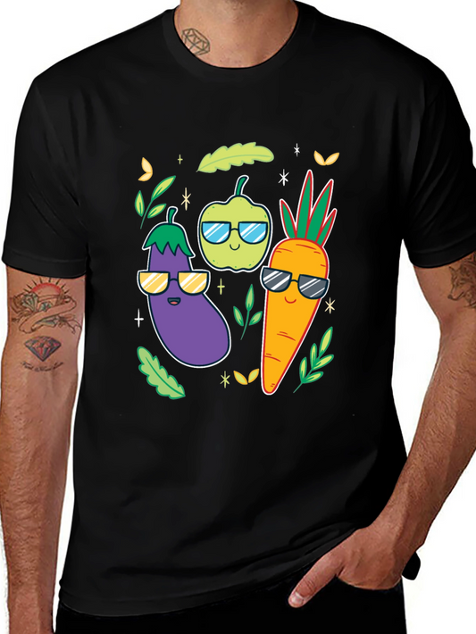 Cool Veggies Black T-Shirt