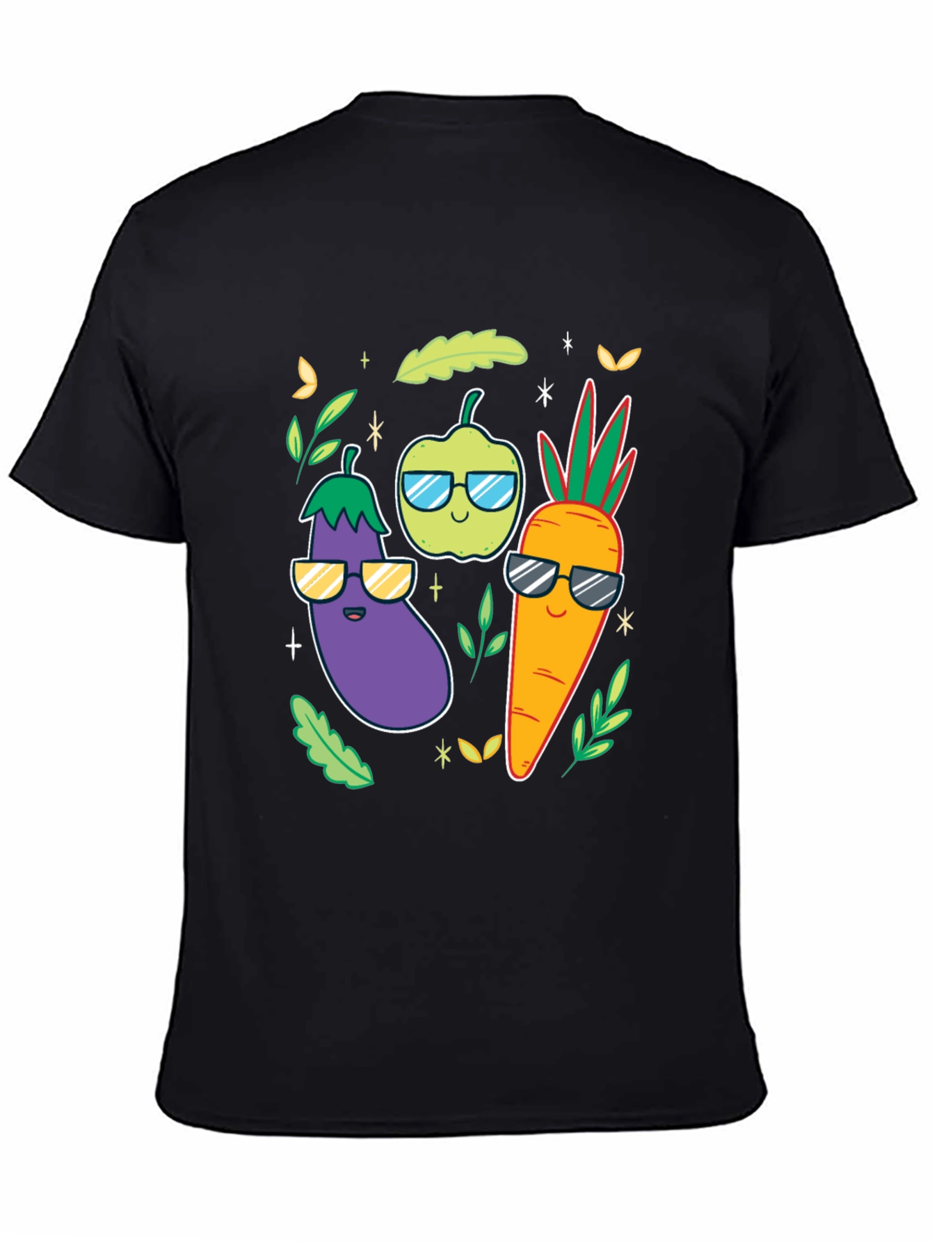 Cool Veggies Black T-Shirt