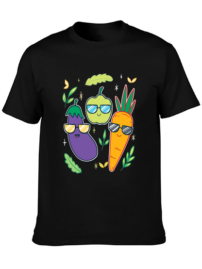 Cool Veggies Black T-Shirt