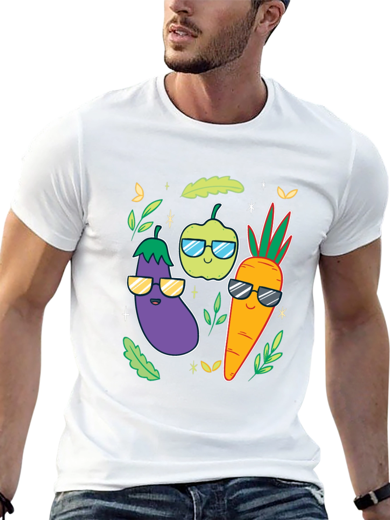 Cool Veggies Black T-Shirt