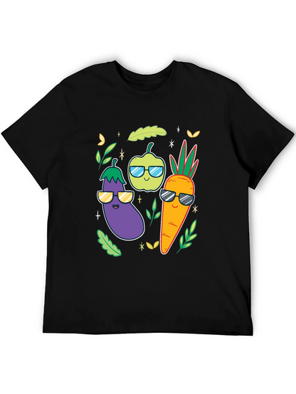 Cool Veggies Black T-Shirt