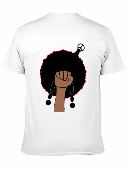 Empowered Afro Fist Graphic Tee - Black