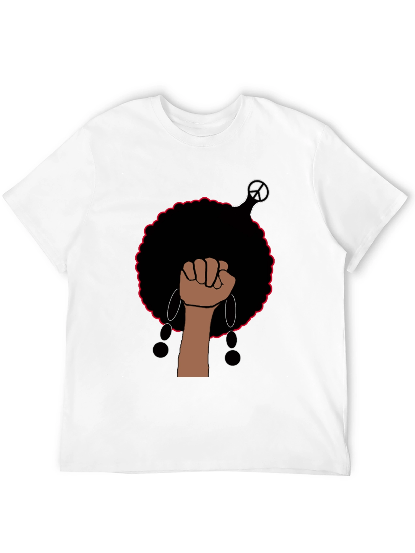 Empowered Afro Fist Graphic Tee - Black