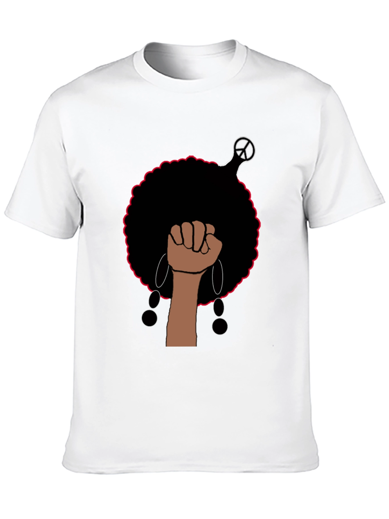 Empowered Afro Fist Graphic Tee - Black