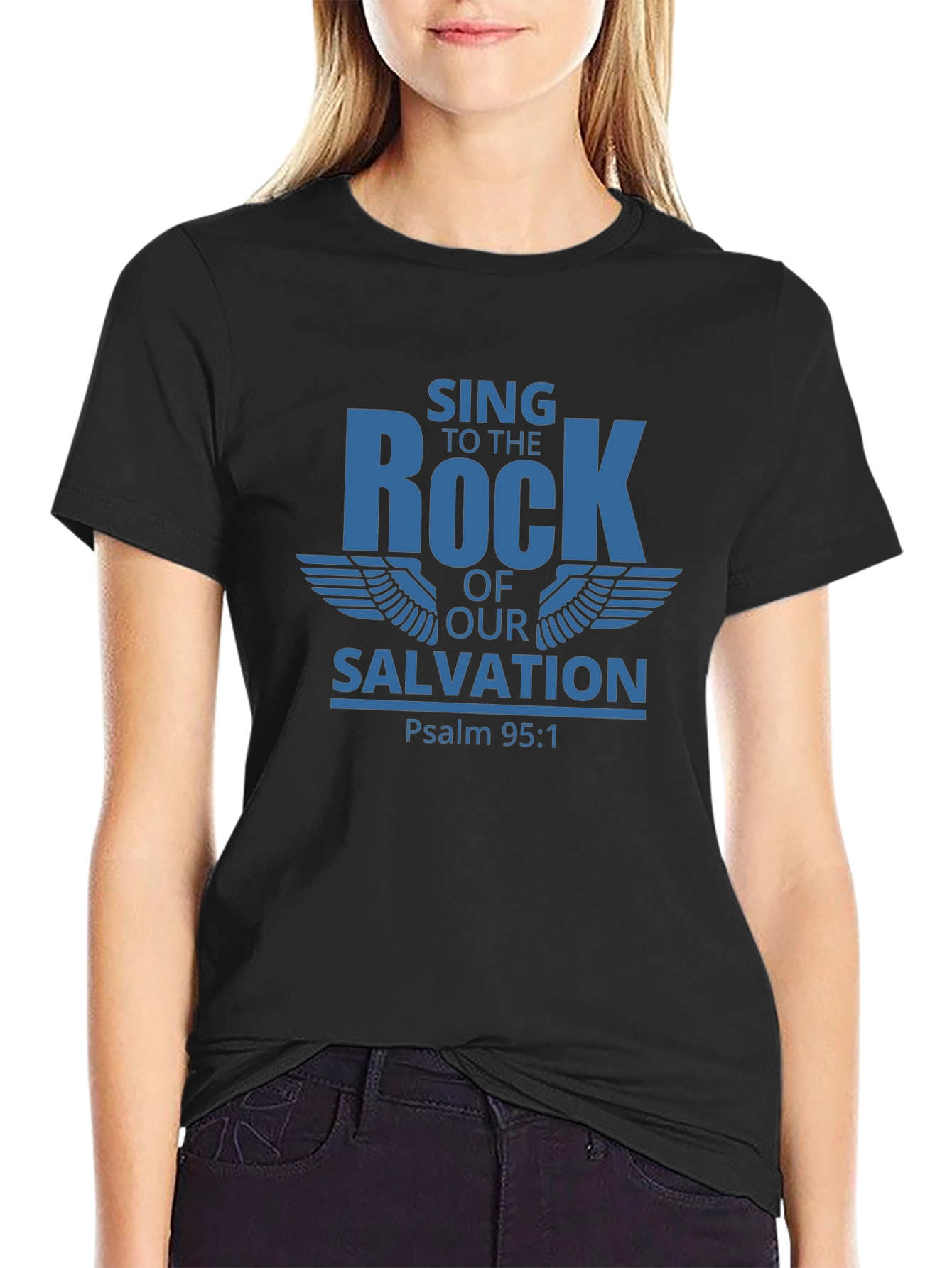 Sing to the Rock Psalm 95:1 T-Shirt