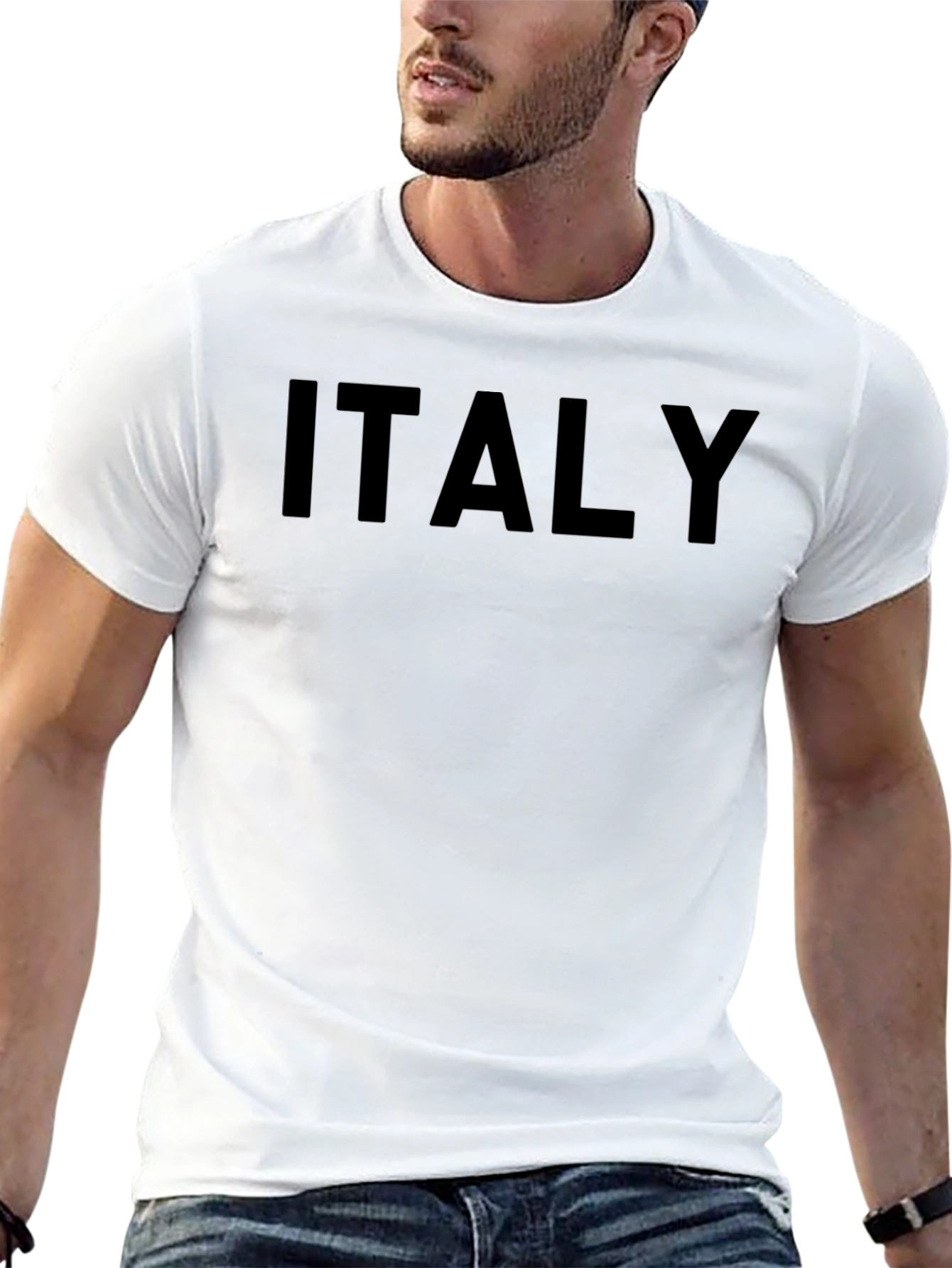 Italy Graphic Black T-Shirt