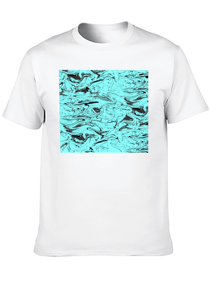 Abstract Swirl Graphic Tee - Mens Black T-Shirt
