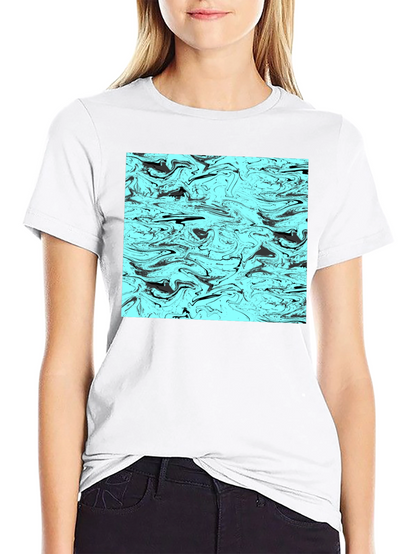 Abstract Swirl Graphic Tee - Mens Black T-Shirt