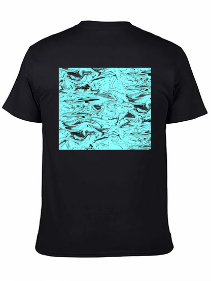 Abstract Swirl Graphic Tee - Mens Black T-Shirt