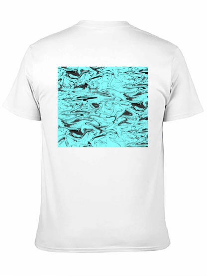 Abstract Swirl Graphic Tee - Mens Black T-Shirt