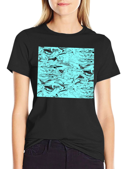 Abstract Swirl Graphic Tee - Mens Black T-Shirt