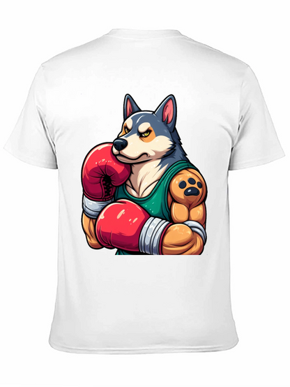 Boxer Dog Graphic Tee - Mens Black T-Shirt