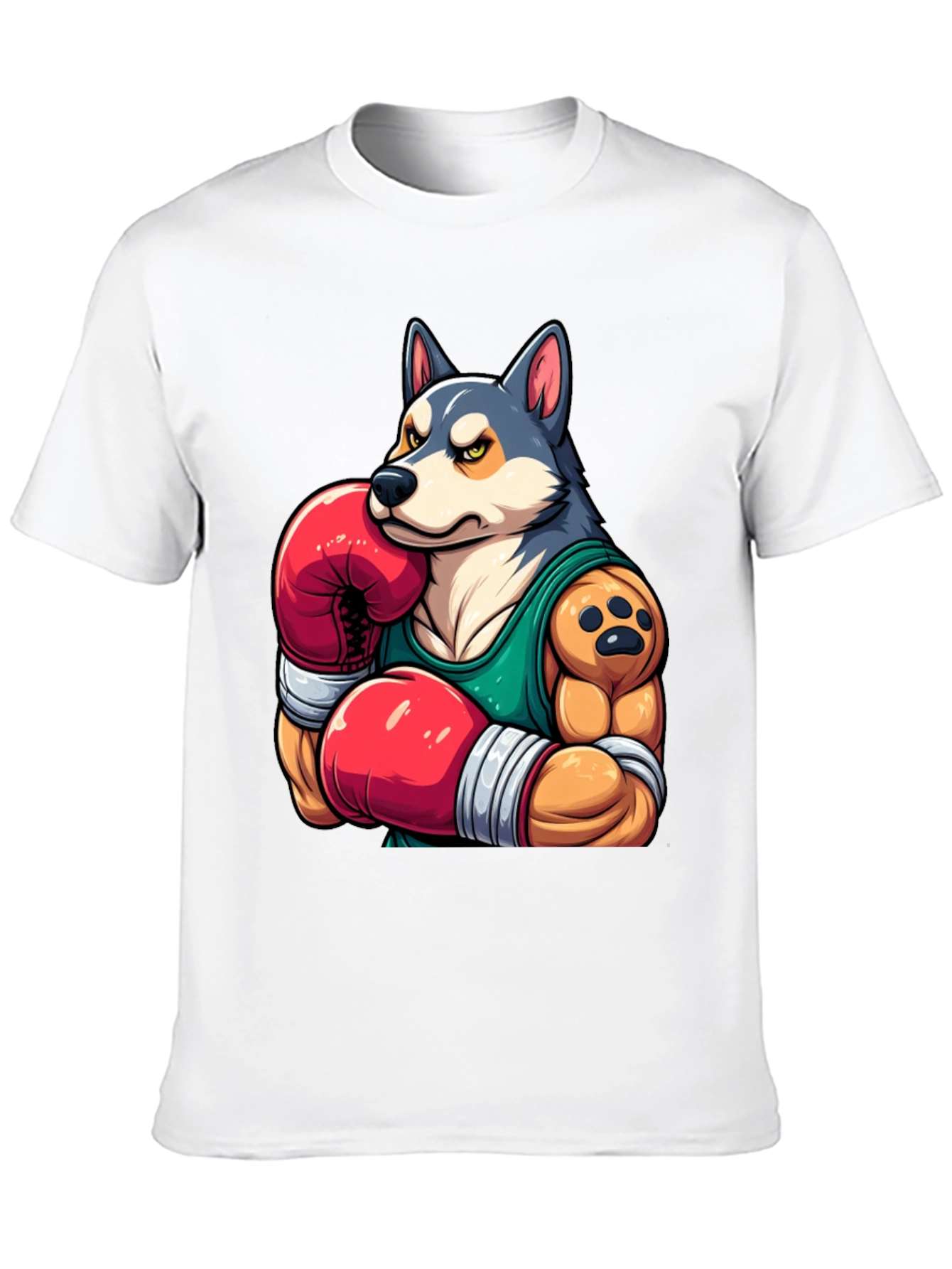 Boxer Dog Graphic Tee - Mens Black T-Shirt