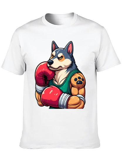 Boxer Dog Graphic Tee - Mens Black T-Shirt