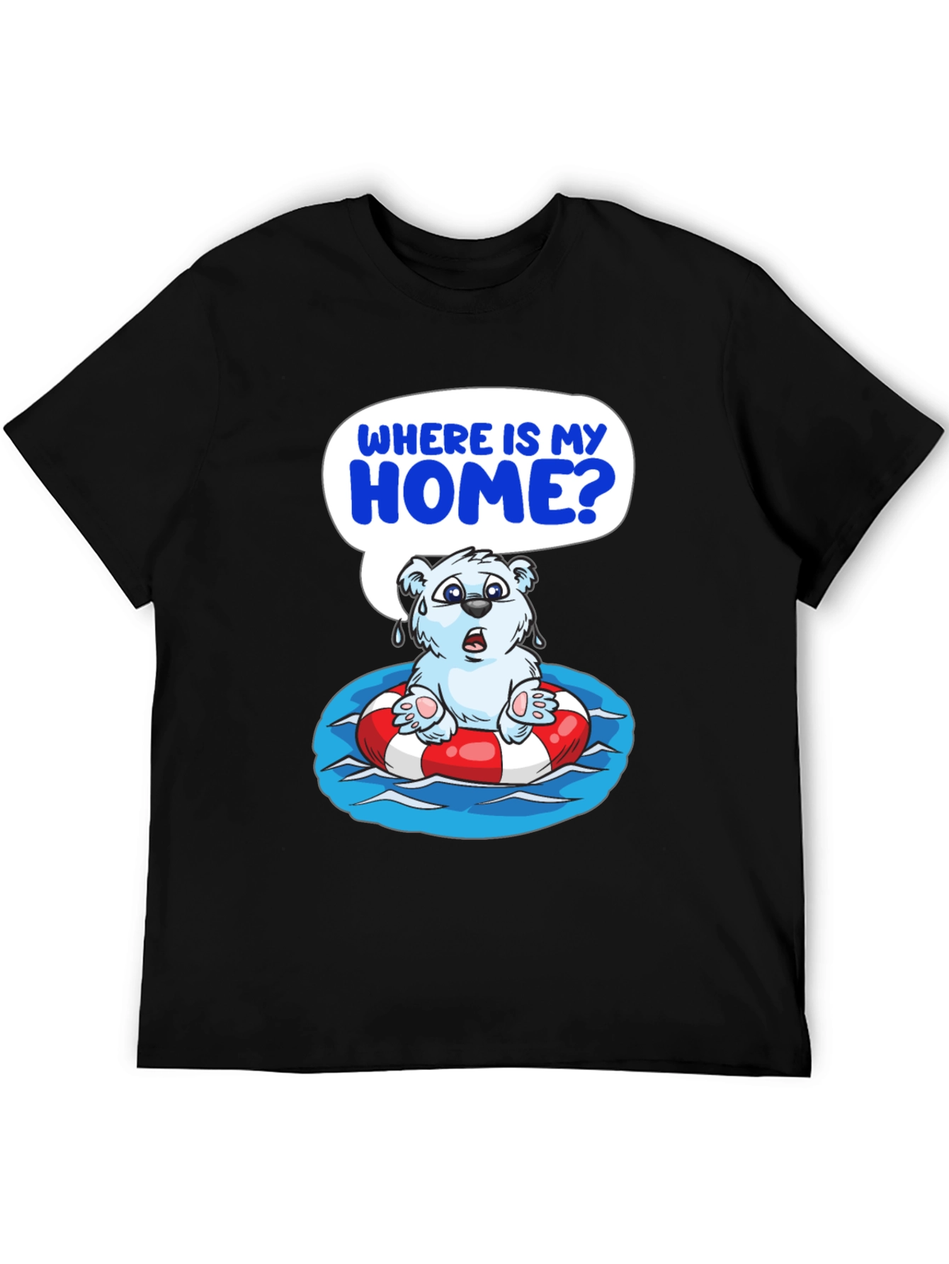 Distressed Polar Bear T-Shirt - Save the Arctic
