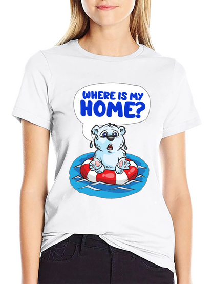 Distressed Polar Bear T-Shirt - Save the Arctic