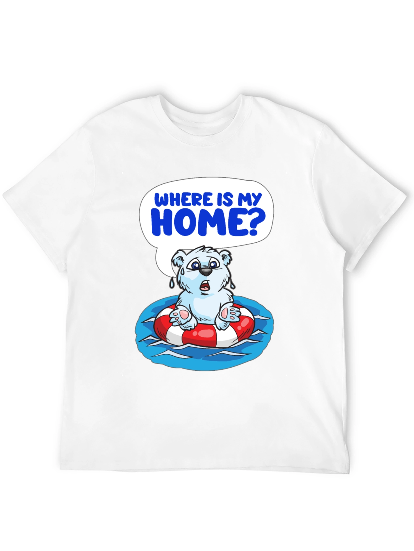 Distressed Polar Bear T-Shirt - Save the Arctic