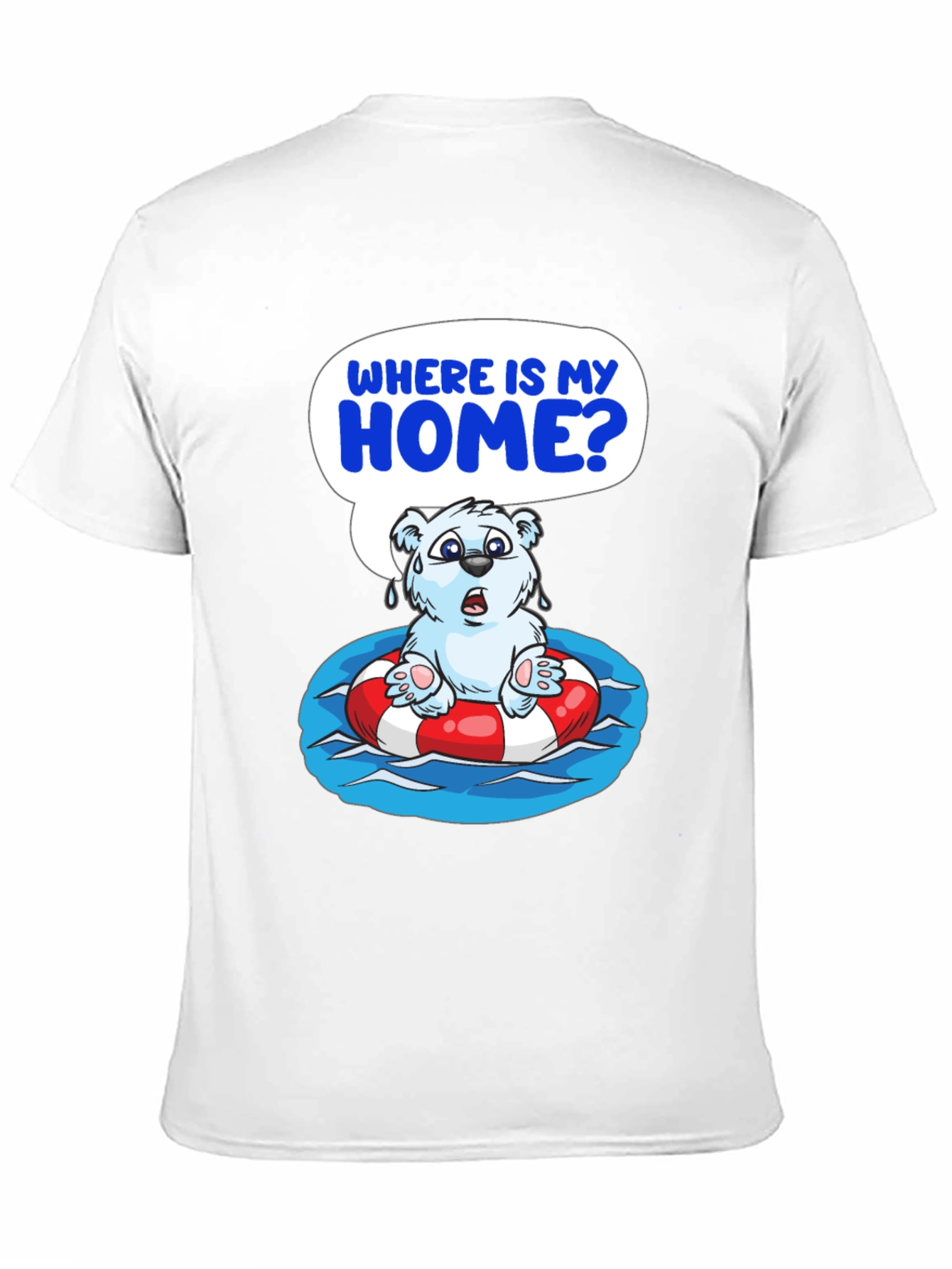 Distressed Polar Bear T-Shirt - Save the Arctic