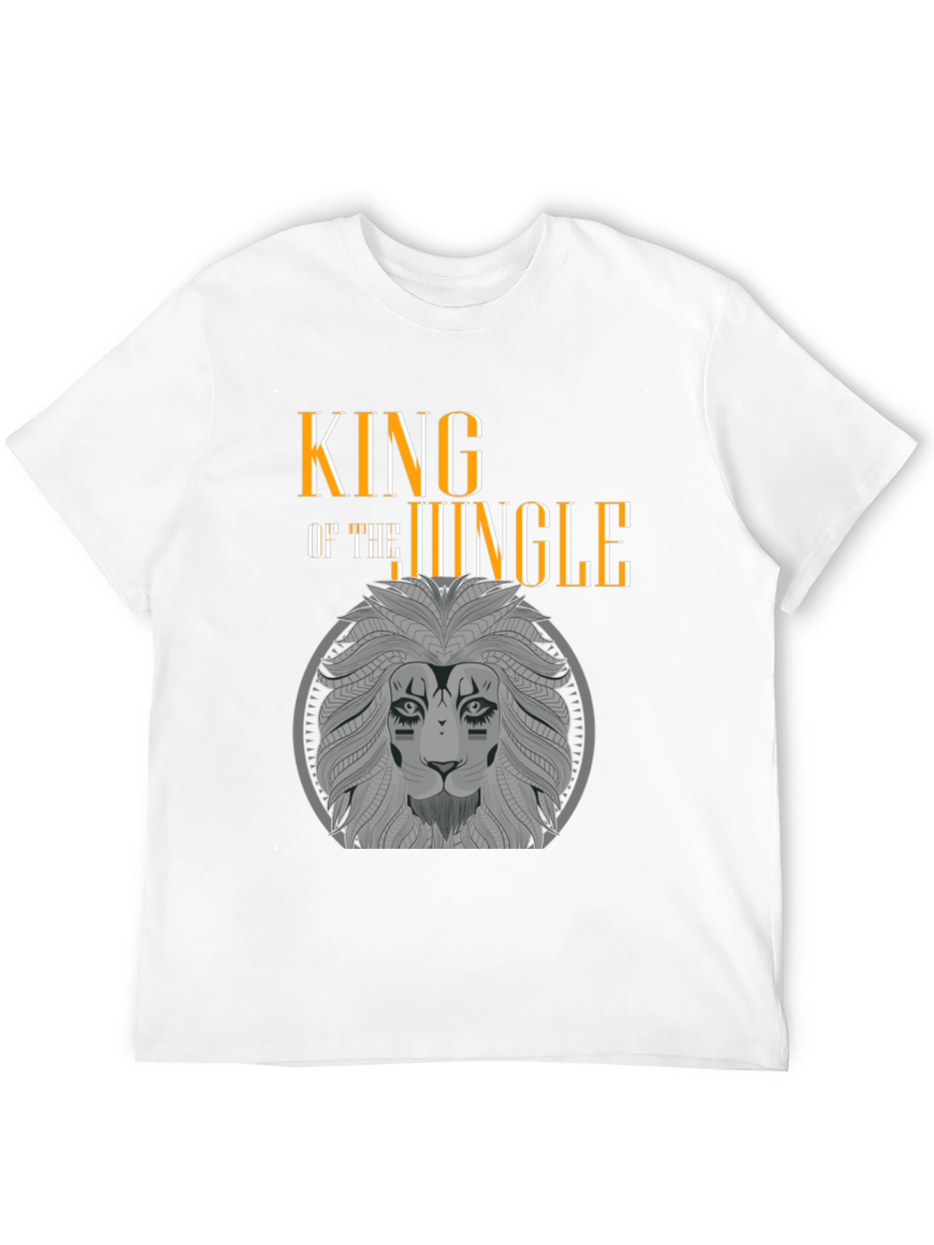 King of the Jungle Lion Graphic Black T-Shirt