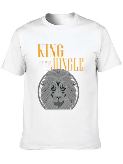 King of the Jungle Lion Graphic Black T-Shirt