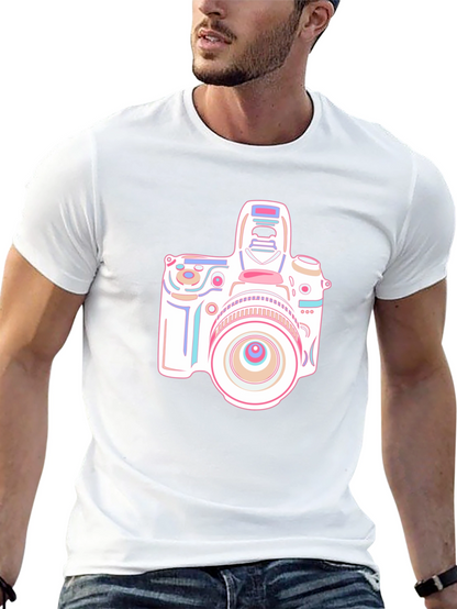 Camera Graphic T-Shirt - Black Short Sleeve