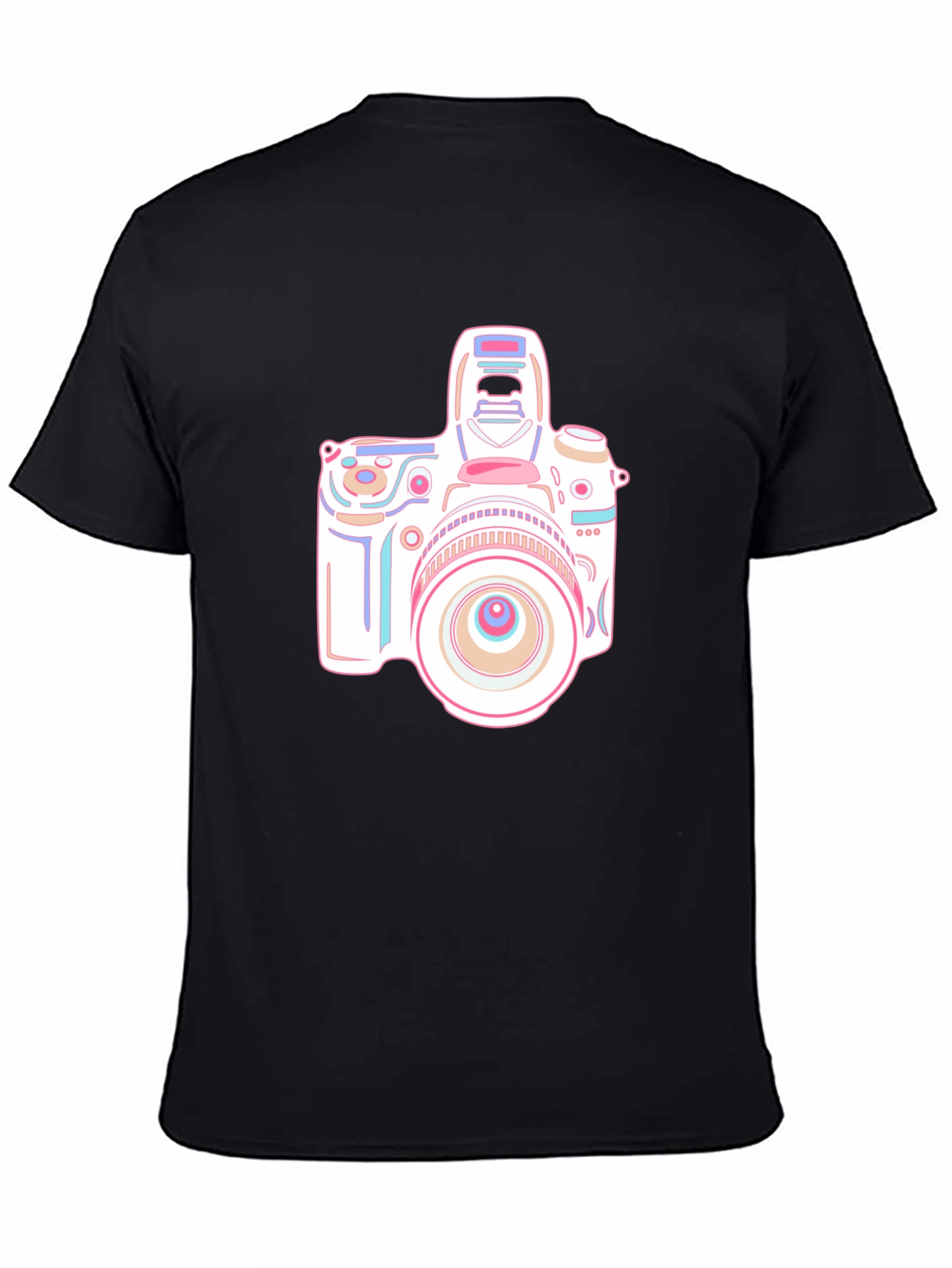 Camera Graphic T-Shirt - Black Short Sleeve