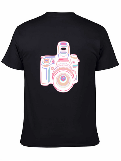 Camera Graphic T-Shirt - Black Short Sleeve