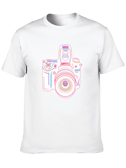 Camera Graphic T-Shirt - Black Short Sleeve