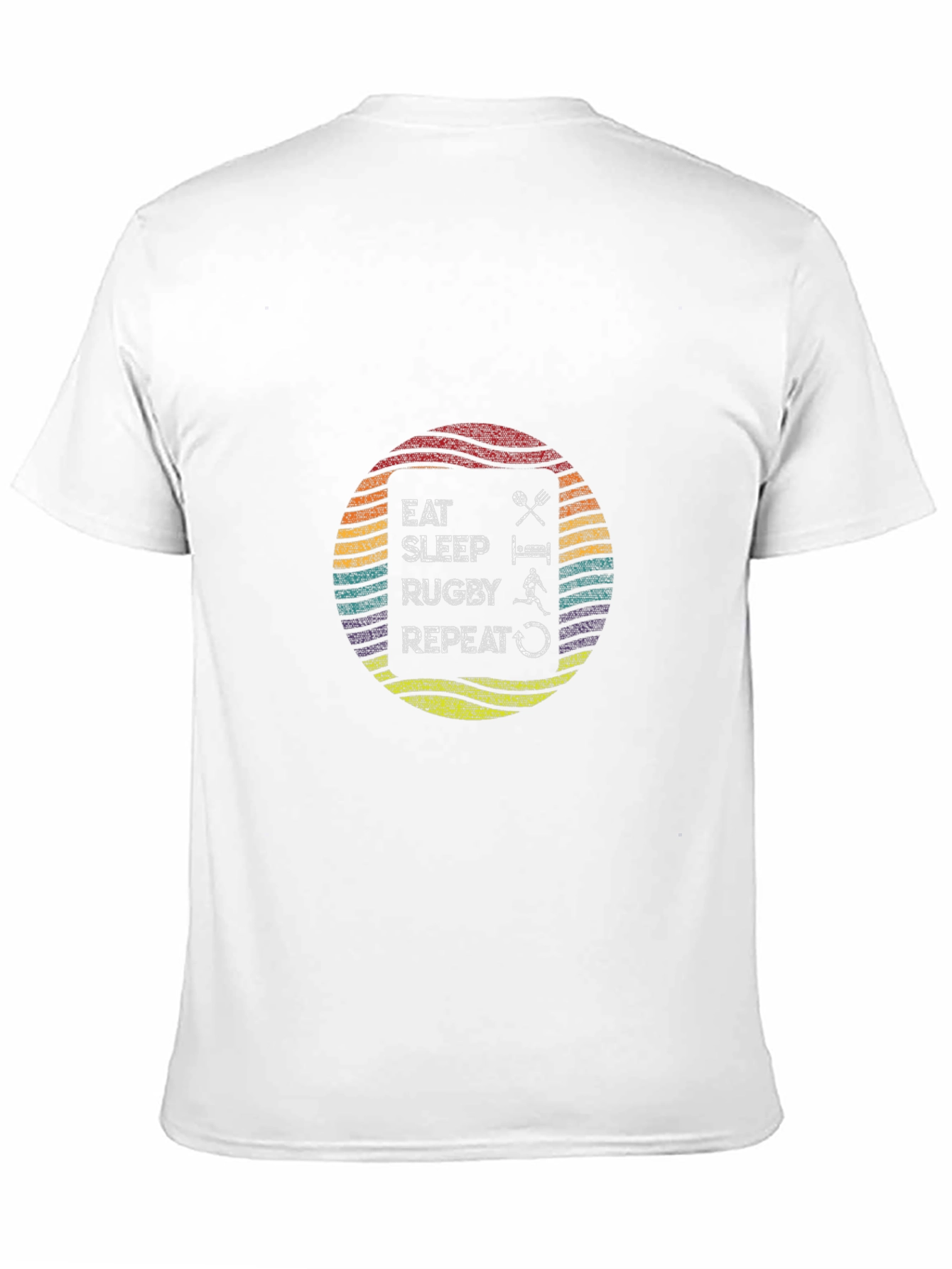 Eat Sleep Rugby Repeat Black T-Shirt