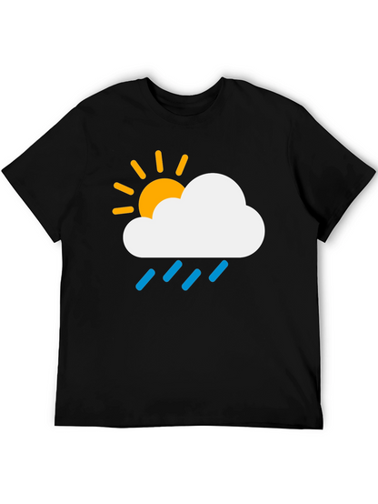 Weather Cloud Graphic Tee - Sunny Rainy Day T-Shirt