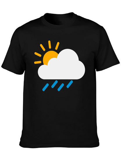 Weather Cloud Graphic Tee - Sunny Rainy Day T-Shirt