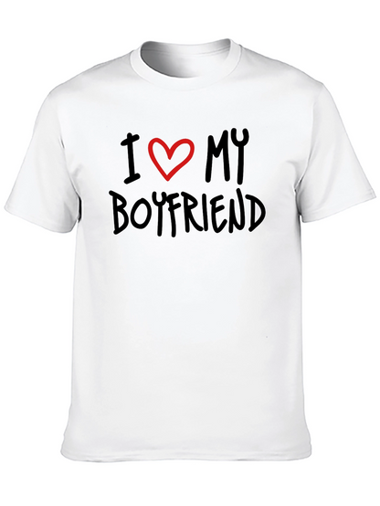 I Love My Boyfriend Black Tee