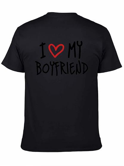 I Love My Boyfriend Black Tee