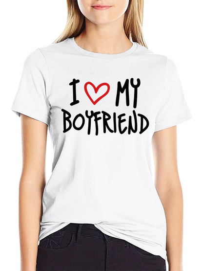 I Love My Boyfriend Black Tee