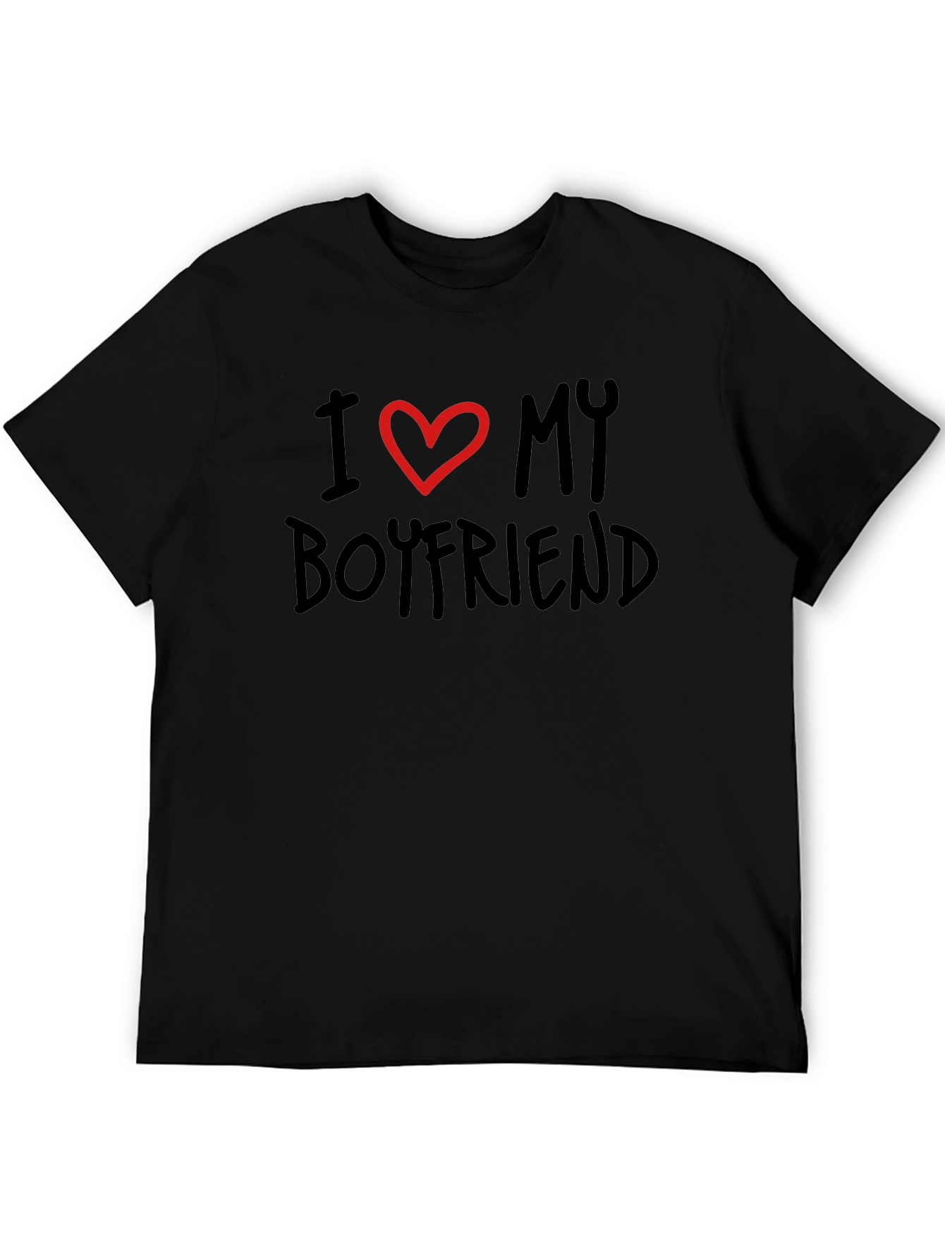 I Love My Boyfriend Black Tee
