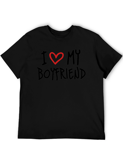 I Love My Boyfriend Black Tee