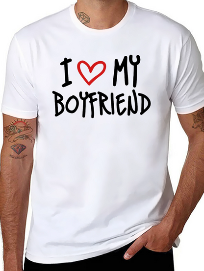 I Love My Boyfriend Black Tee