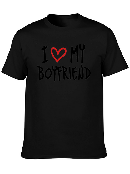 I Love My Boyfriend Black Tee