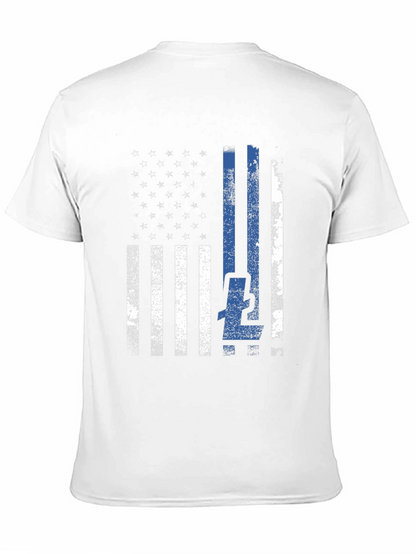 Thin Blue Line American Flag T-Shirt