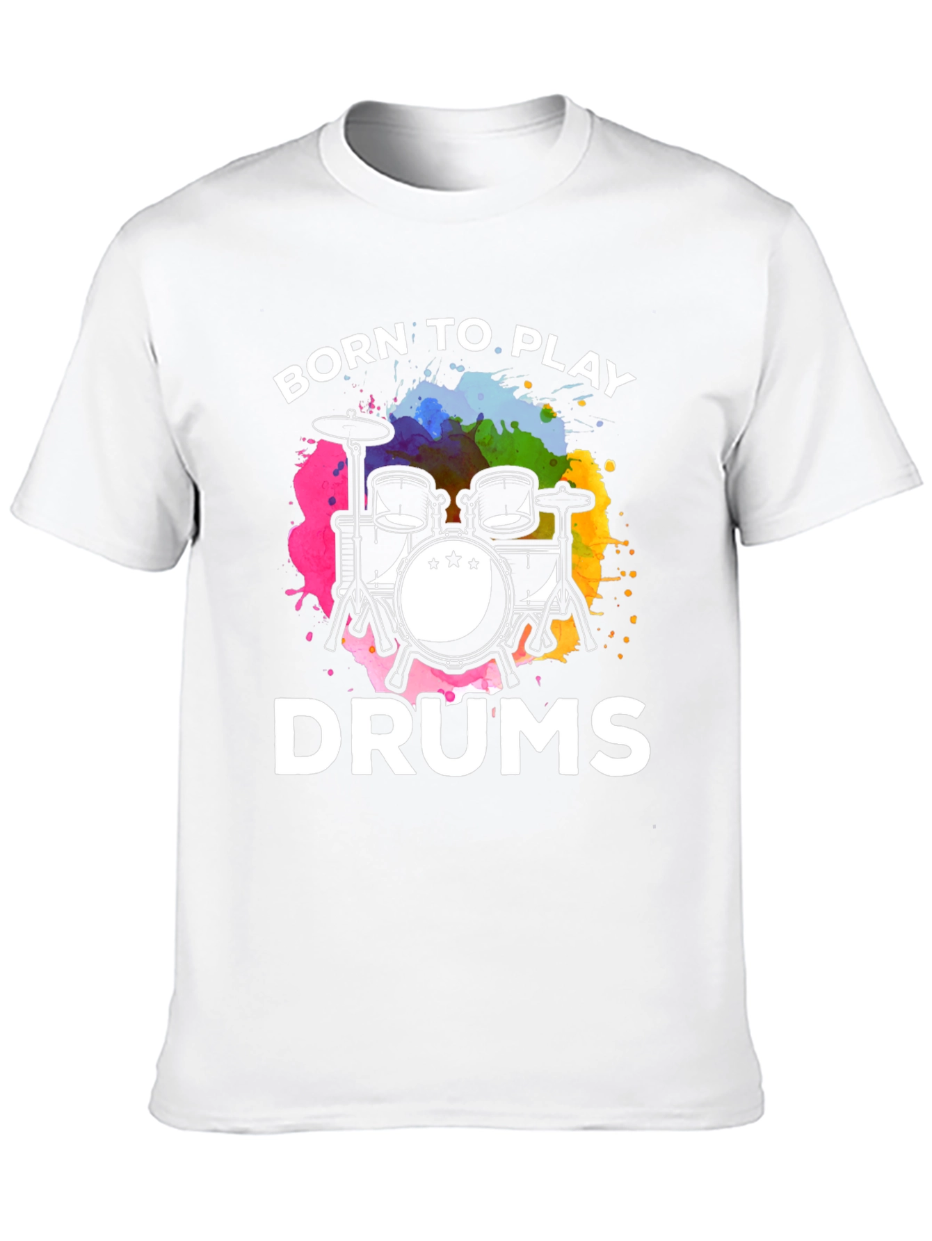 Born to Play Drums Black T-Shirt