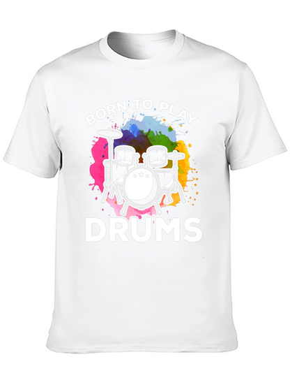 Born to Play Drums Black T-Shirt