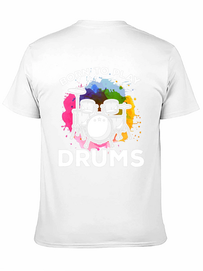 Born to Play Drums Black T-Shirt