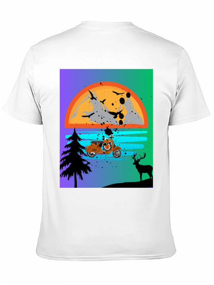 Retro Motorcycle Sunset T-Shirt